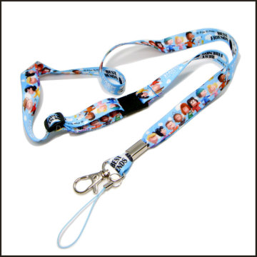 Niedliche Sublimation Logo Polyester Lanyard für Kinder Geschenk